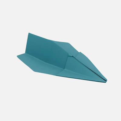 Paper Plane Teal - 3D Model by Arupsaha