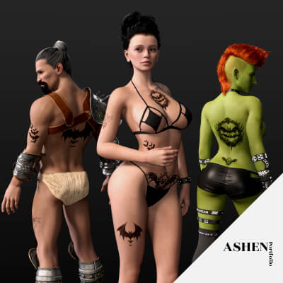 Bats Tattoo Pack for G9