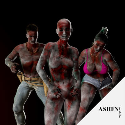 Burnt Soul VFX Makeup for G9 by AshenPortfolio