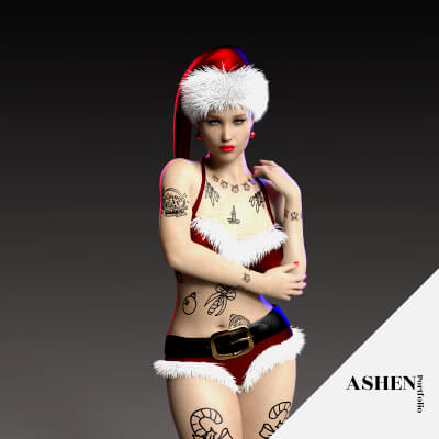 Feeling Festive Tattoos for Genesis 8 Female