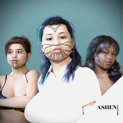Inuk Face Tattoos for G8F and 8.1F