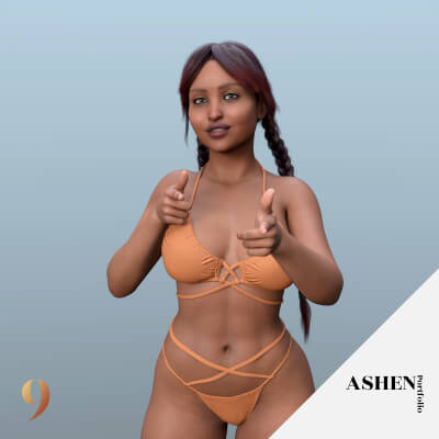 Jivette Tillote Character Morphs for G8F 8.1F and G9