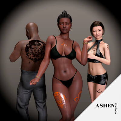 Leo Zodiac Tattoo Set for G9