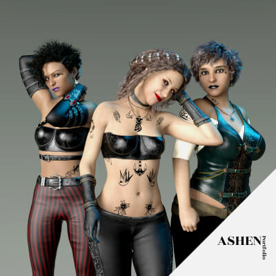 Nautical Tattoos for Genesis 8 Female