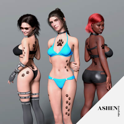 Paw Prints Tattoo Pack for G9