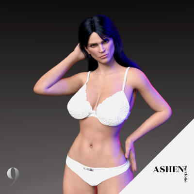 Ragatha Holloway Character Morphs for G8F 8.1F and G9 by AshenPortfolio