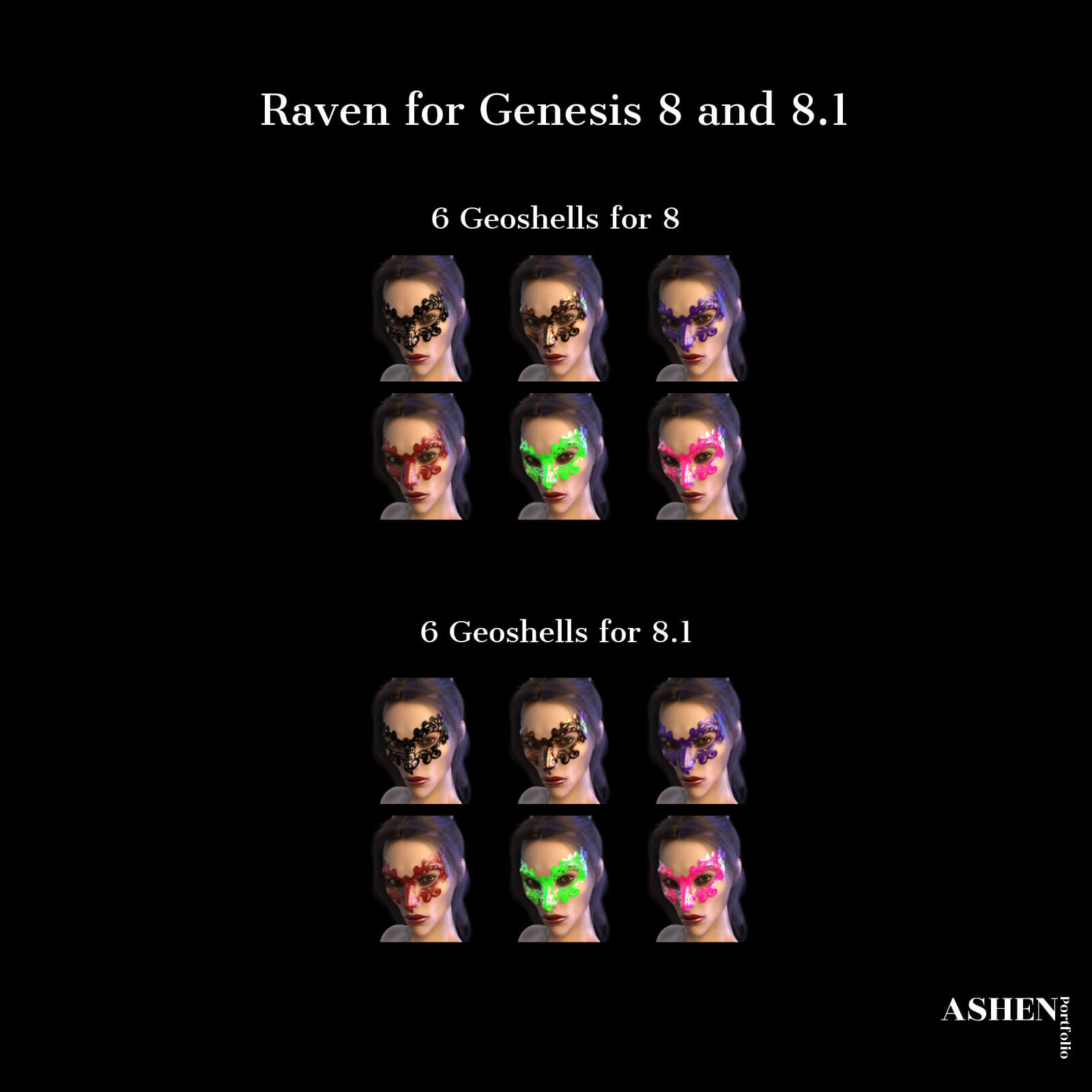 Raven for Genesis 8 and 8.1 - Daz Content by AshenPortfolio