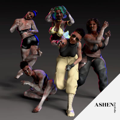 Restless Dead Pose Pack for G8F and G9