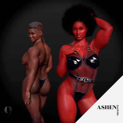 Sharo Duskane Character Morph for G8F 8.1F and G9 by AshenPortfolio