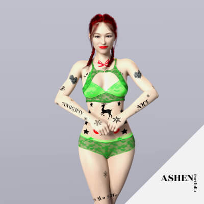 Sugar Spice Naughty Nice Set for Genesis 8 Female
