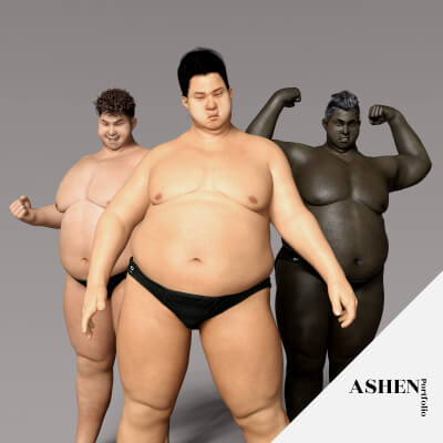 Sumo Character Morph for Genesis 8 and 8.1 Male