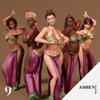 The Harem Character Morph Pack for G8F 8.1F and G9