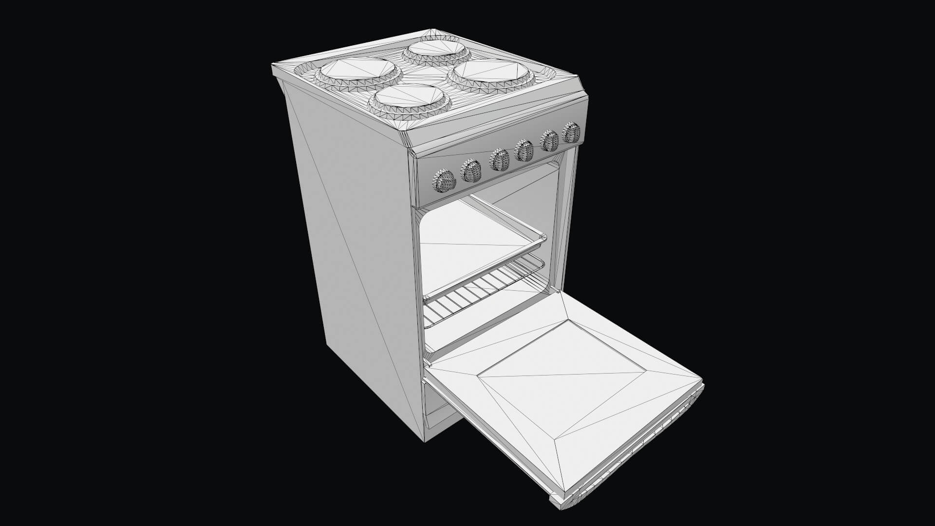 Electric Stove - 3D Model by AshMesh