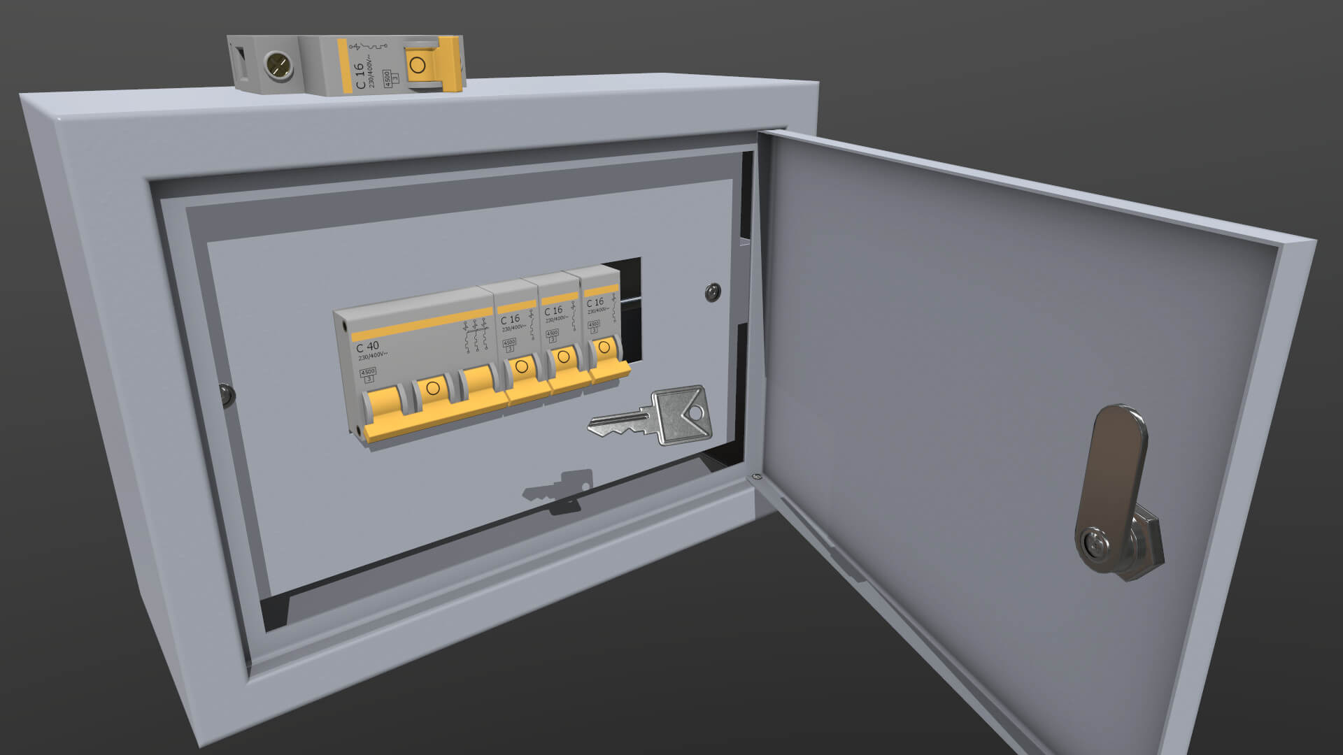 Electrical Fuse Box 3D Model by AshMesh