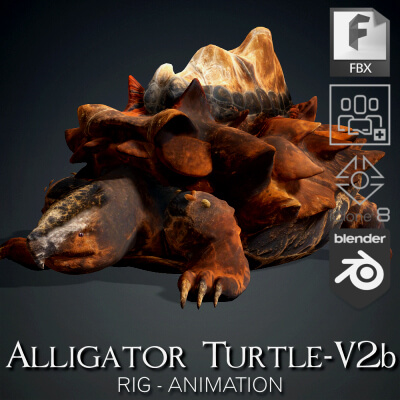 Alligator Turtle-V2b by Asset_Animated