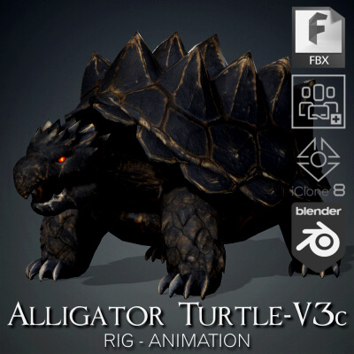 Alligator Turtle-V3c by Asset_Animated