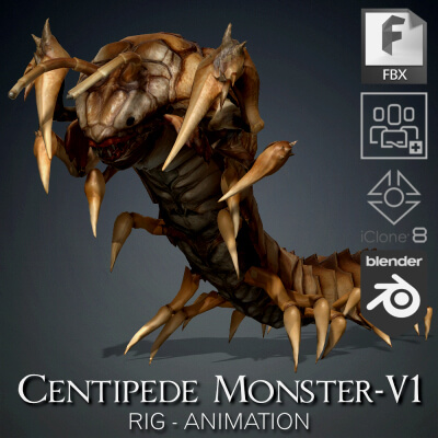 Centipede Monster-V1 by Asset_Animated