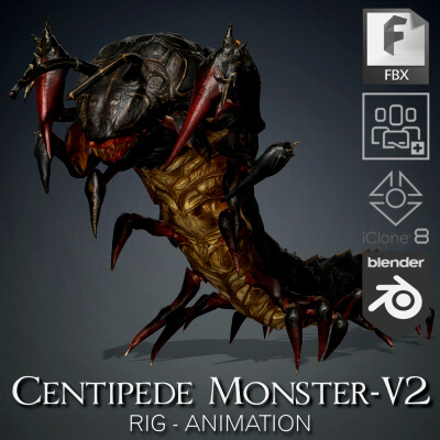 Centipede Monster-V2 by Asset_Animated