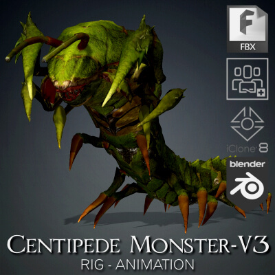 Centipede Monster-V3 by Asset_Animated