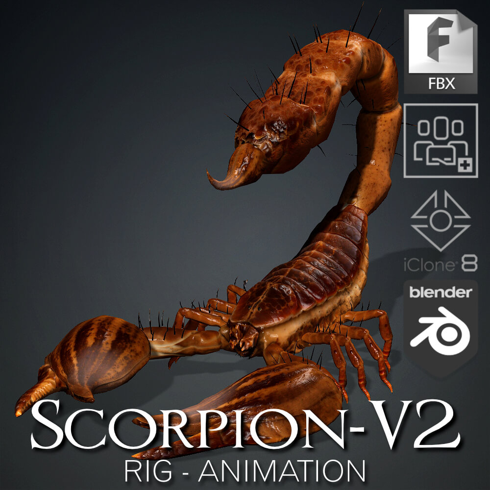 Scorpion V2 3D Render, Digital Art by Asset_Animated