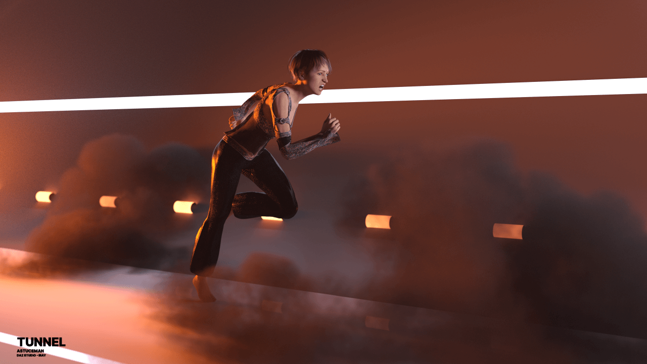 Tunnel 3D Render, Digital Art by astuceman