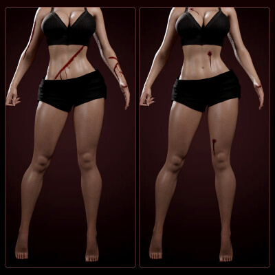Body Gore FX Battle Wounds Full-Body Wounds for G9 G8F G8M