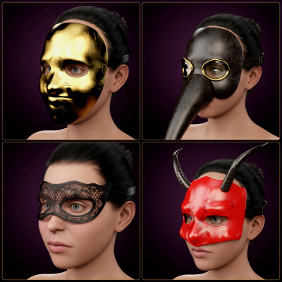 Masquerade and Horror Mask Pack for G9 G8F G8M