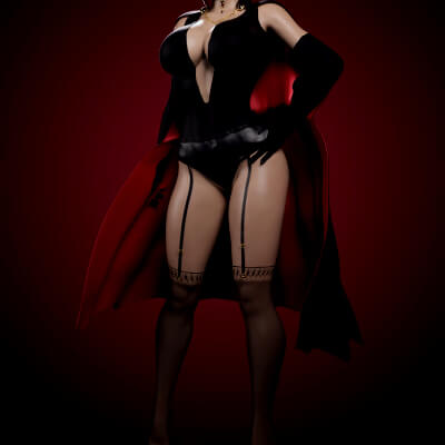 Sexy Vampire Costume with dForce Cape for G9 and G8F