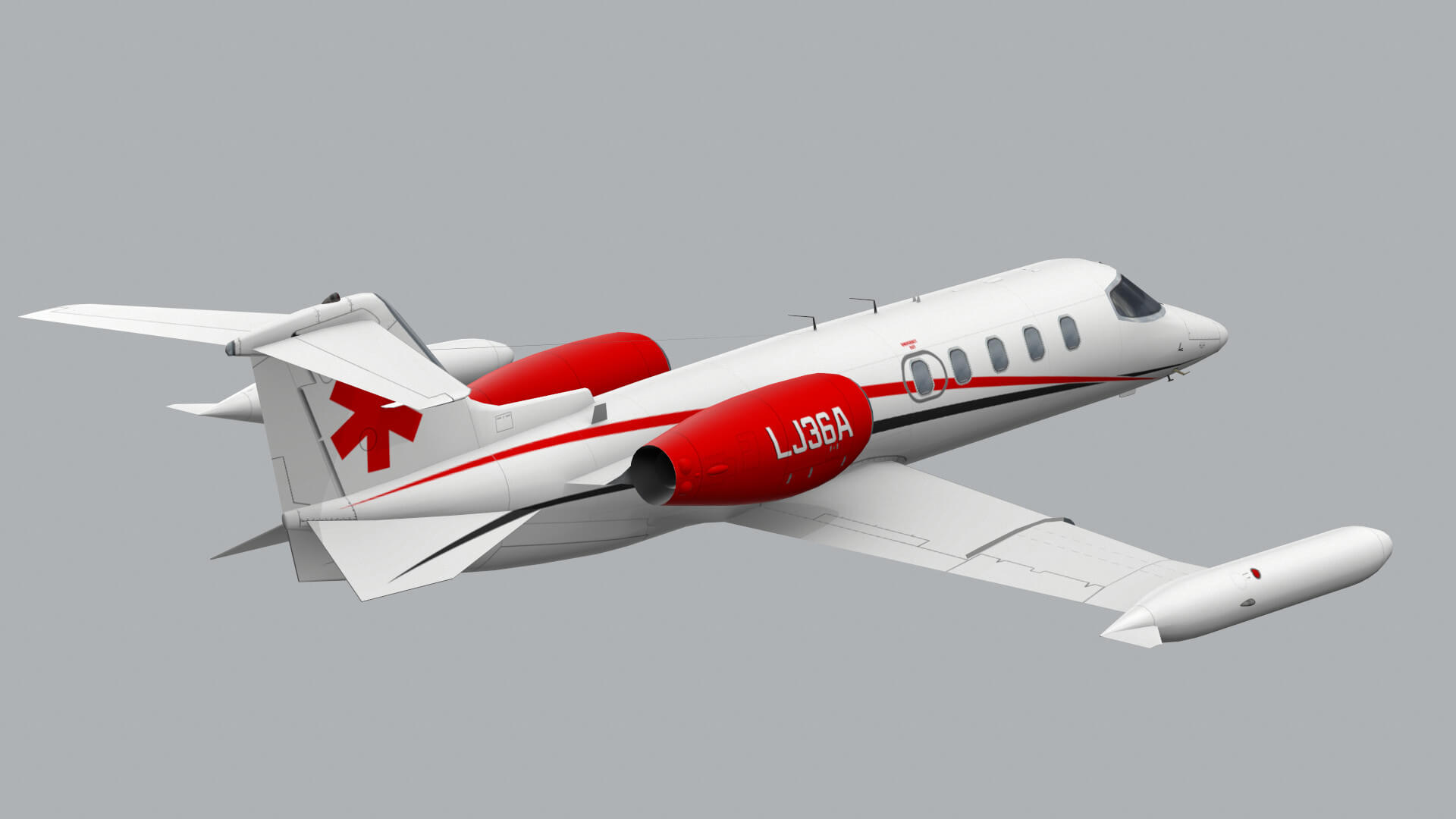 Learjet 36 Business Jet 3D Model by Autoflex