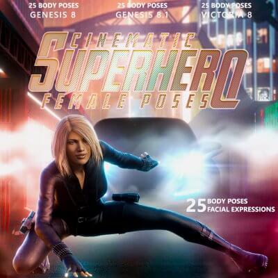 Cinematic Superhero Female Poses