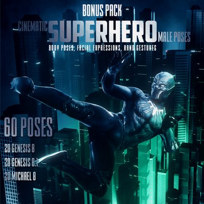 Cinematic Superhero Male Poses