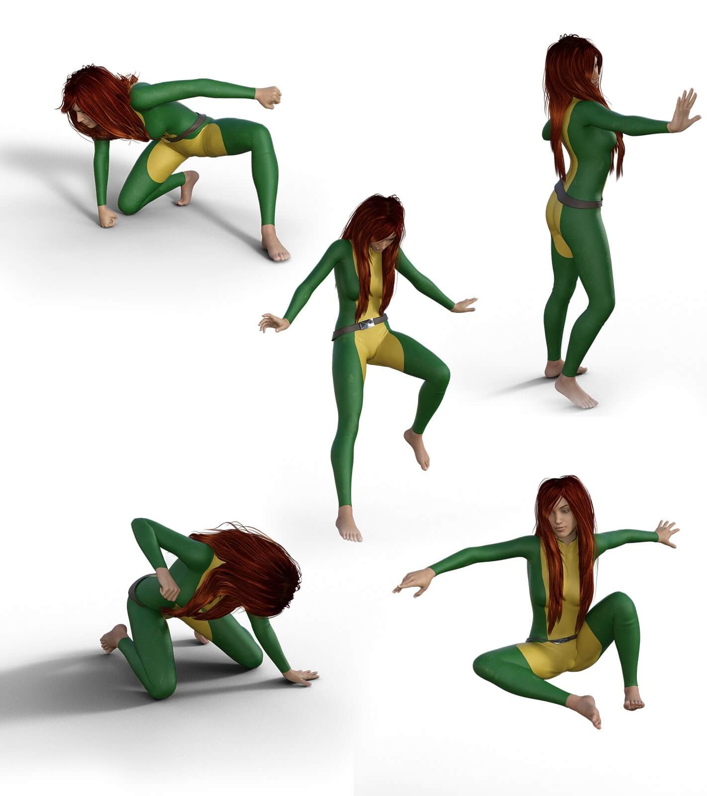 Cinematic Superhero Poses Female Bonus Pack Daz Content by Axe