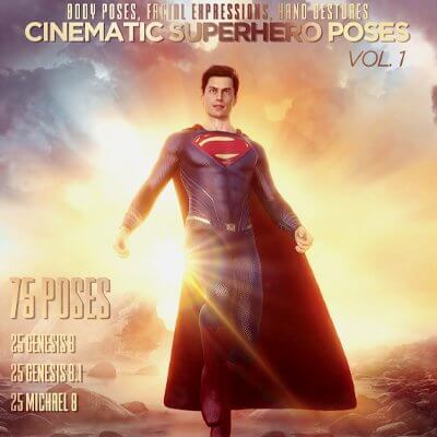 Cinematic Superhero Poses Male Vol.1 by Axe Maker