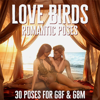 Love Birds Poses for Genesis 8 Figures