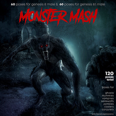 Monster Mash Poses for Genesis 8 Male