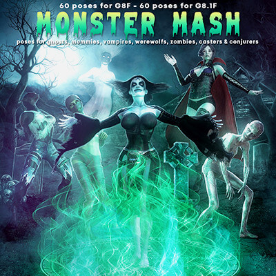 Monster Mash Poses for Genesis 8 Female