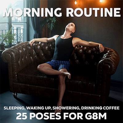 Morning Routine Poses for Genesis 8 Figures by Axe Maker