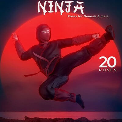 Ninja Poses for Genesis 8 Male