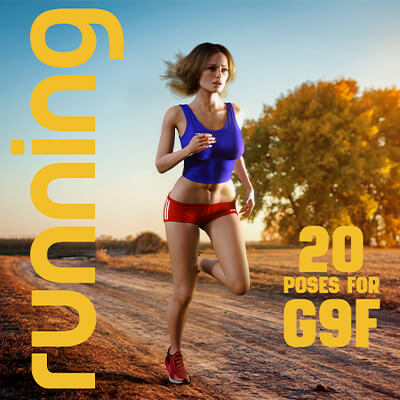 Running Poses Genesis 9 - Pose Pack