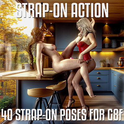 Strap Action Poses for Genesis 8 Female by Axe Maker