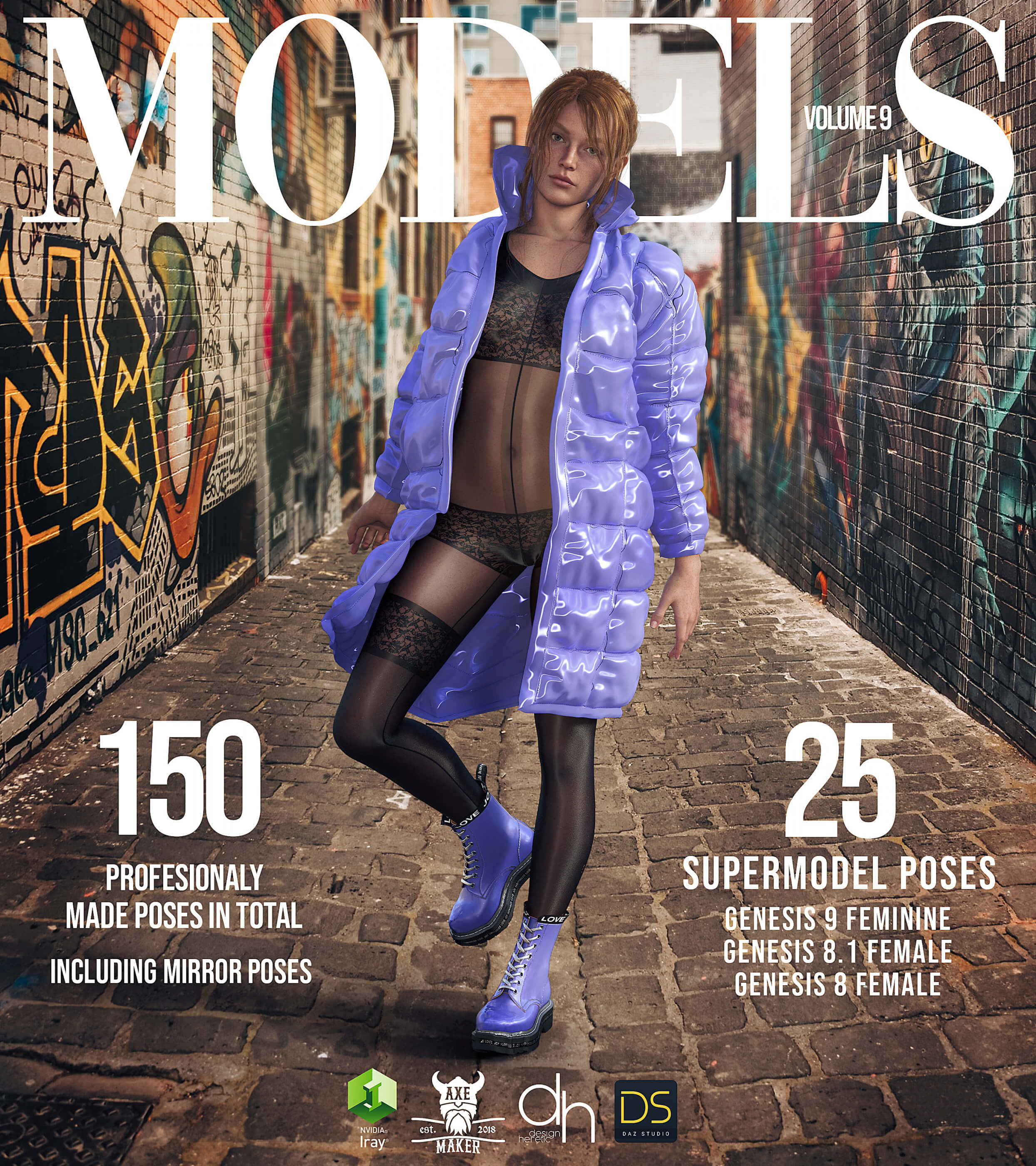 Super Modwl Super Model Poses Vol 9 - Daz Content by Axe Maker