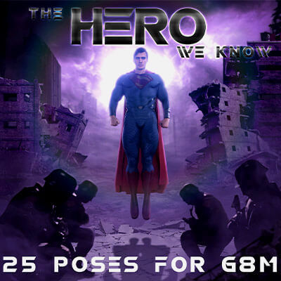 The Hero We Know Poses for Genesis 8 Figures by Axe Maker