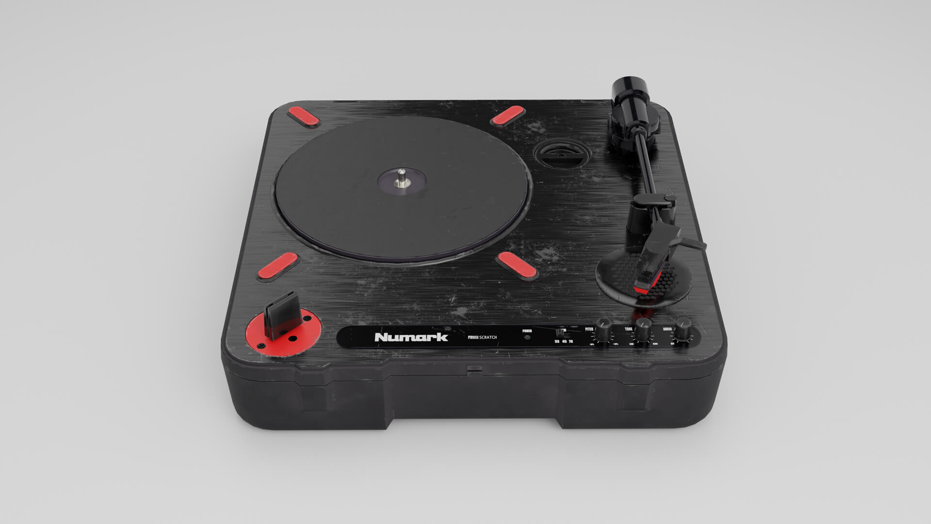 Numark PT01 Scratch Portable DJ Turntable 3D Model by AxelCooper