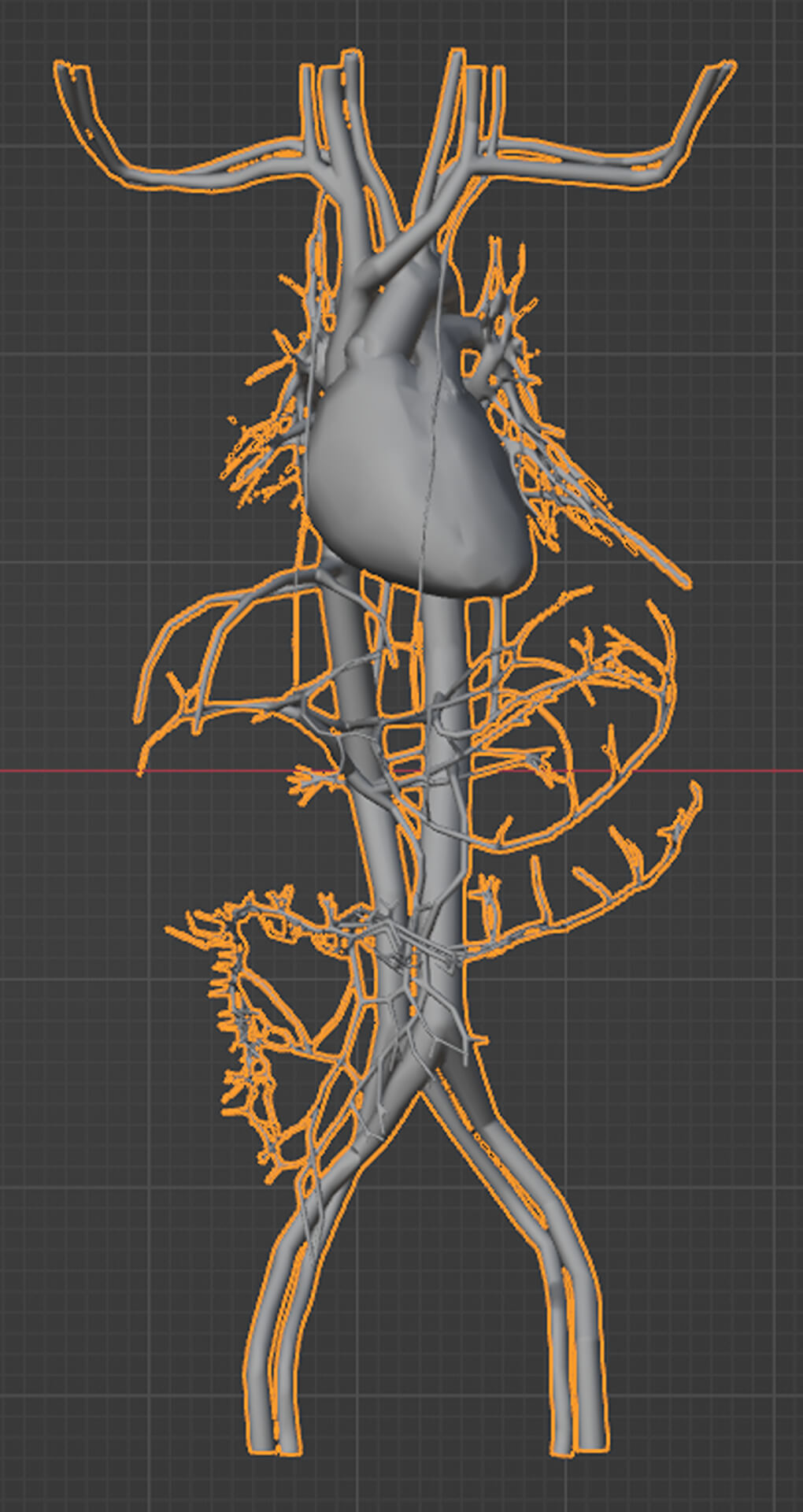 3D Model of Heart and Cardiovascular System by azekapeka