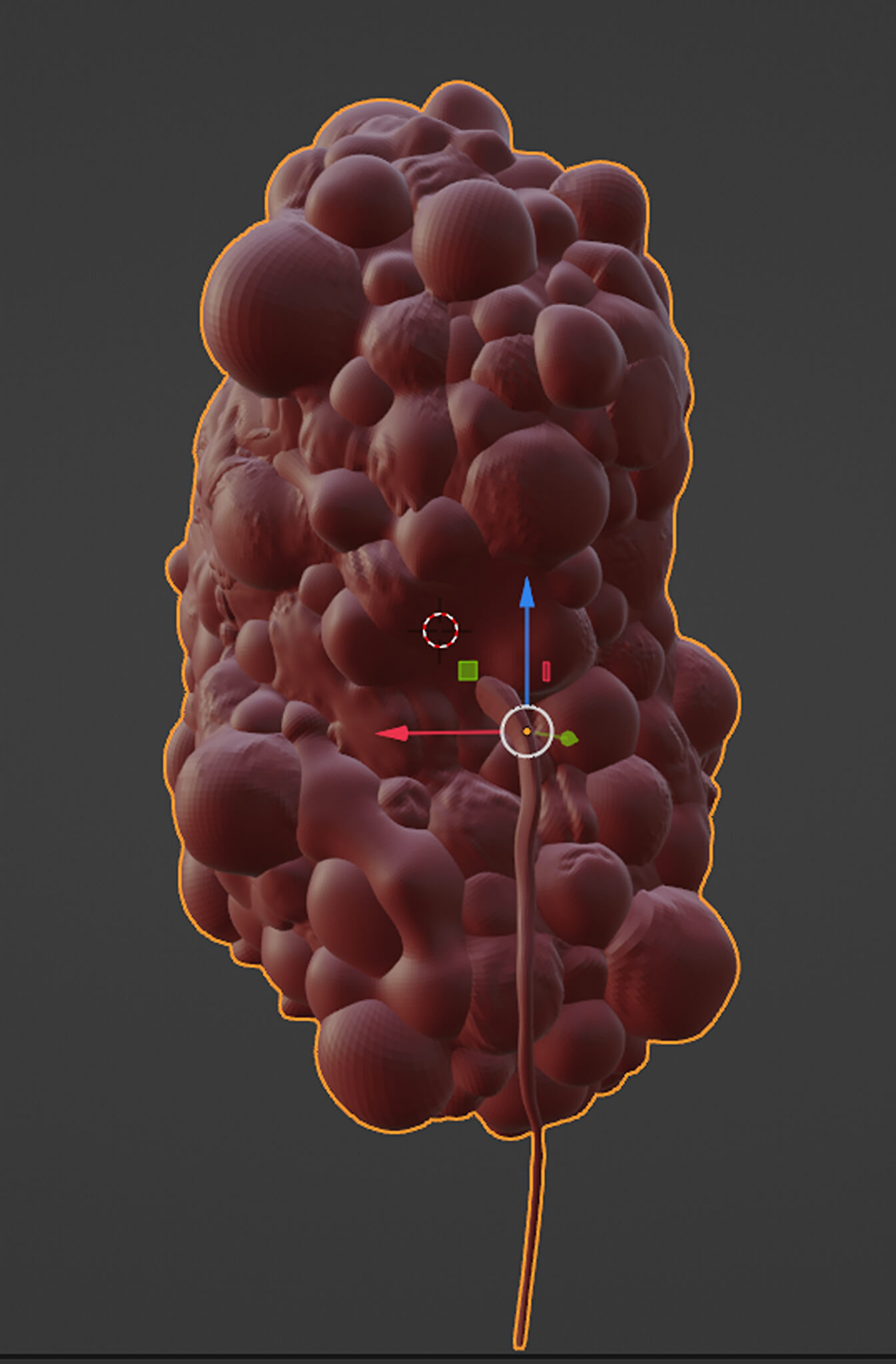 Kidney Cell Model 3D Model of Polycystic Kidney by azekapeka