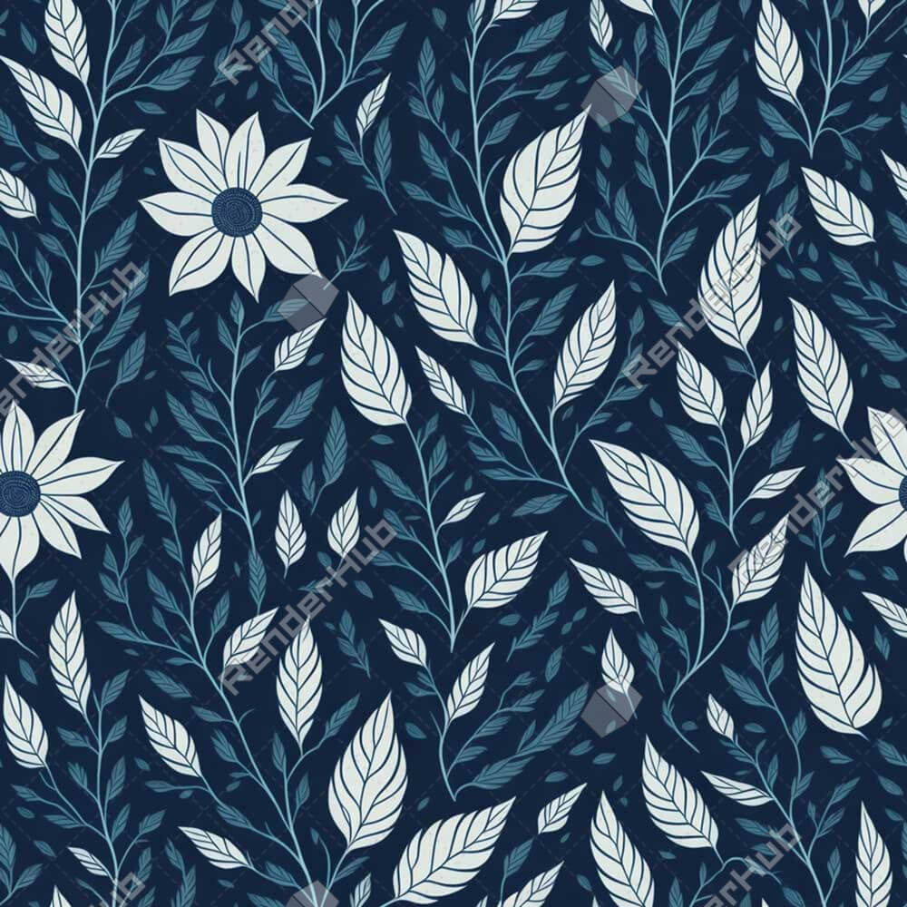 Elegant Floral Pattern - Clean Vector Art Stock Image by Babakn