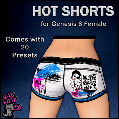 Hot Shorts for Genesis 8 Female by BadKitty3D
