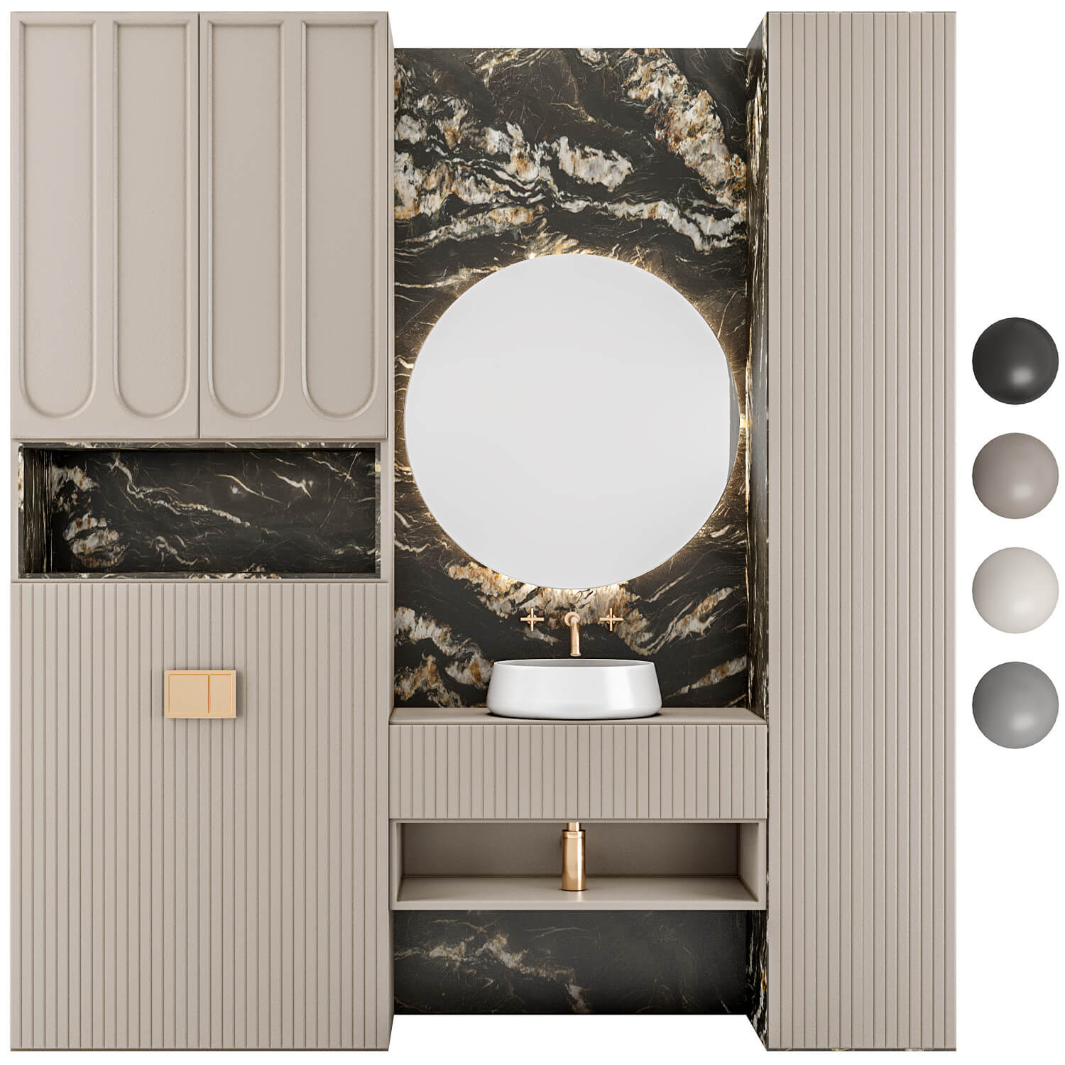 Bathroom Furniture B1 3D Model by bahareh_tanhaee