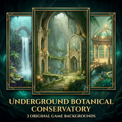 Underground Botanical Conservatory 3 Original 2D Game Back