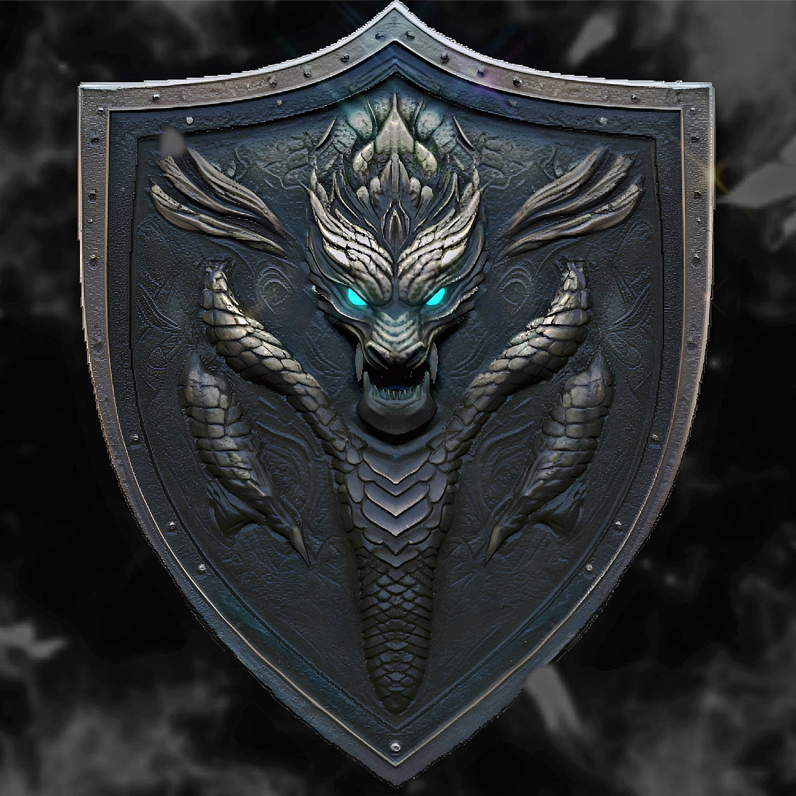 Ornate Dragon Shield - 3D Model by Barbossa